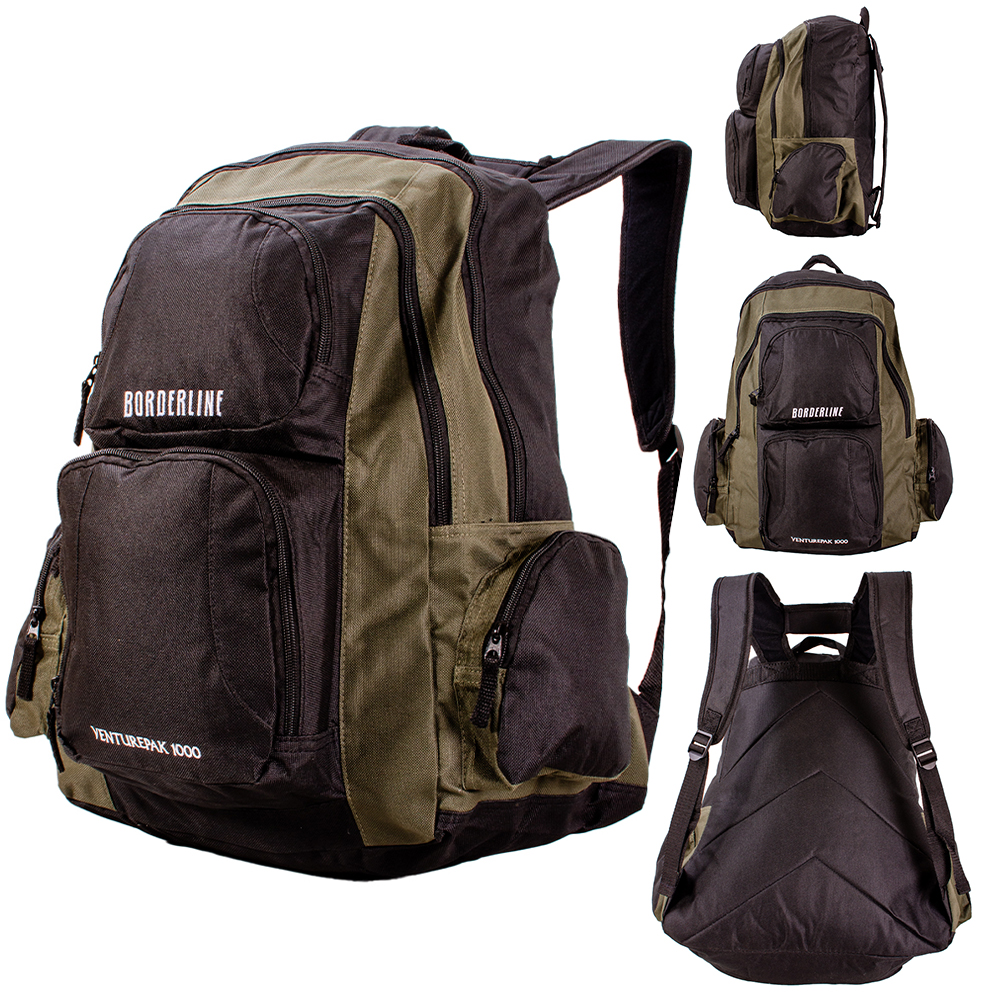 JBBP220 BLACK KHAKI BACKPACK WITH MULTIPLE POCKETS JBBP220 KHAKI BLACK BACKPACK MF Handbags